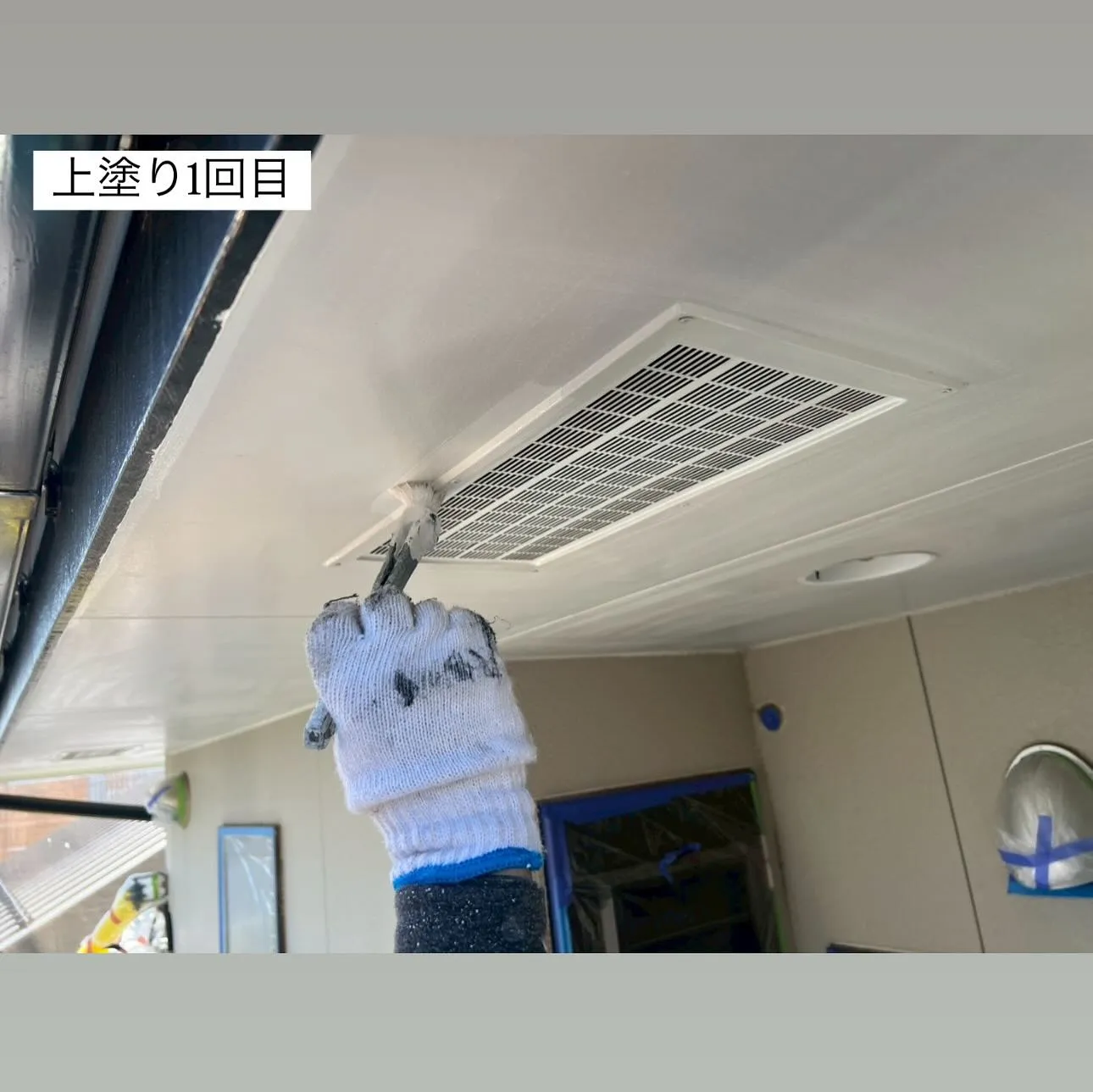 相模原市A様邸 【軒天ケレン・上塗り1回目・2回目、外壁下塗...