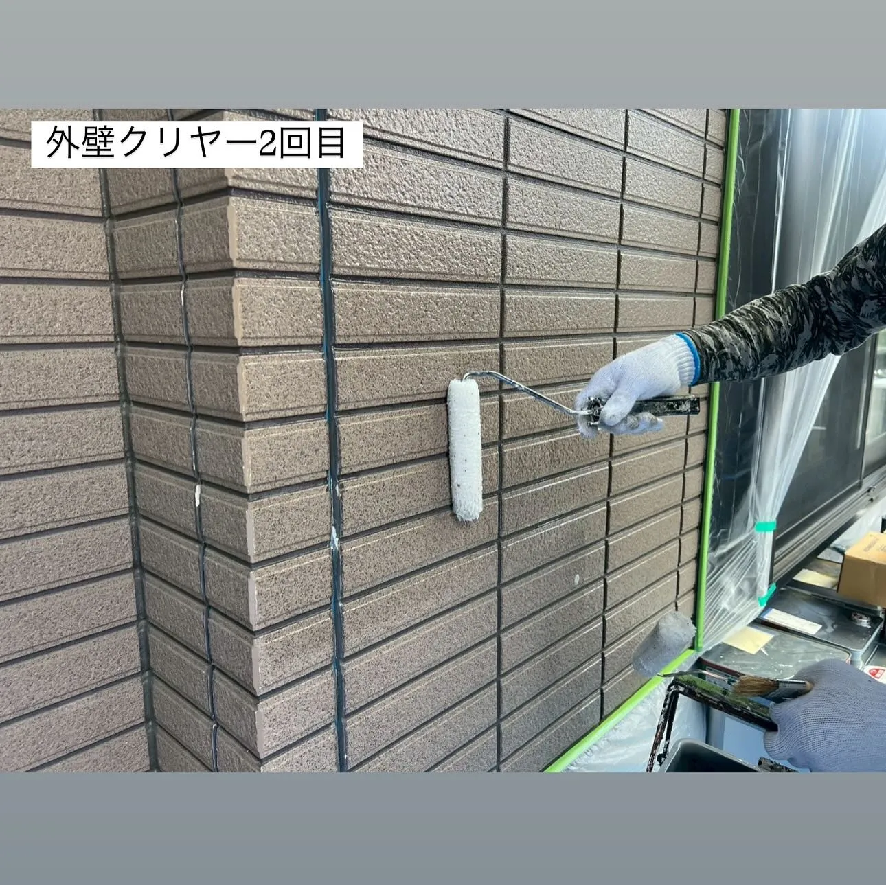 相模原市A様邸 【付帯部上塗り1回目・2回目、外壁クリヤー1...