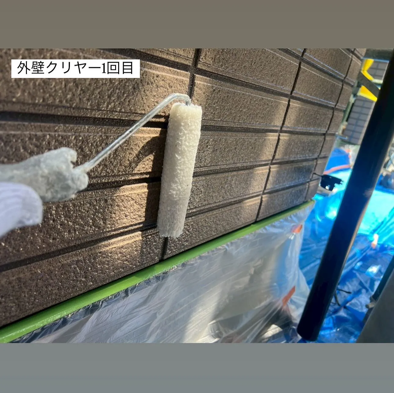 相模原市A様邸 【付帯部上塗り1回目・2回目、外壁クリヤー1...