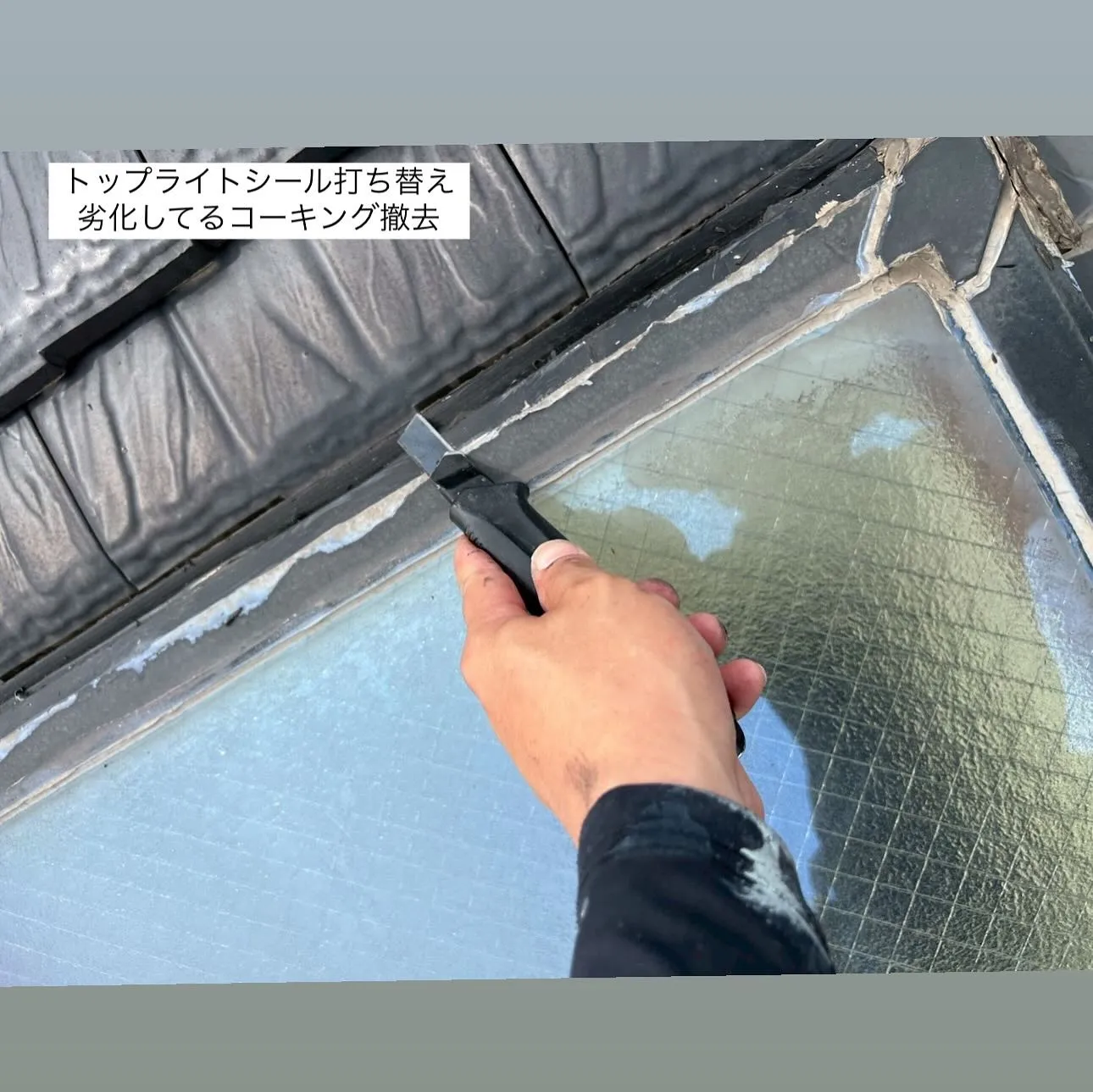 相模原市A様邸 【トップライトシール打ち替え・ベランダ床ケレ...